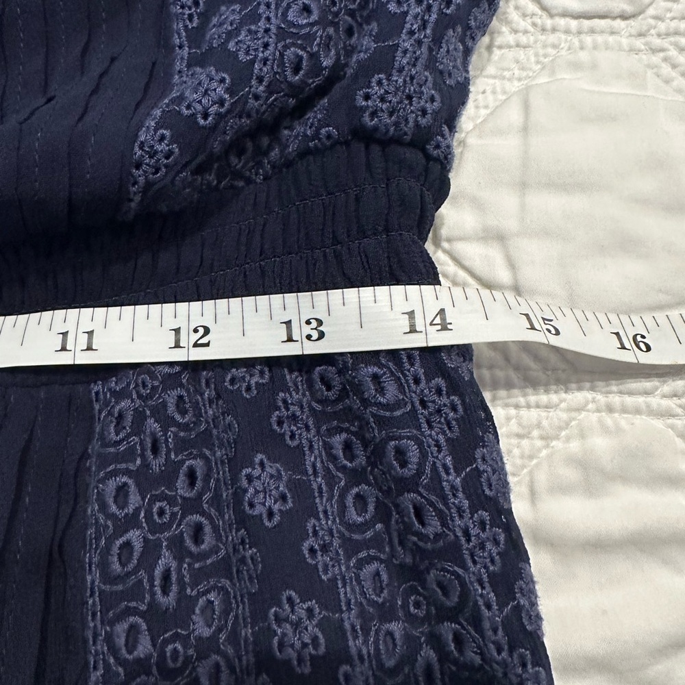 Alice + Olivia Pammy Eyelet Navy Blue - Picture 7 of 9